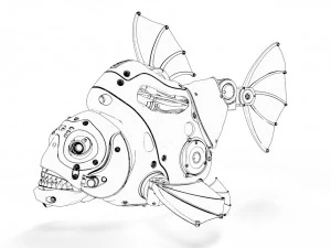 Piranha robot 3D Model