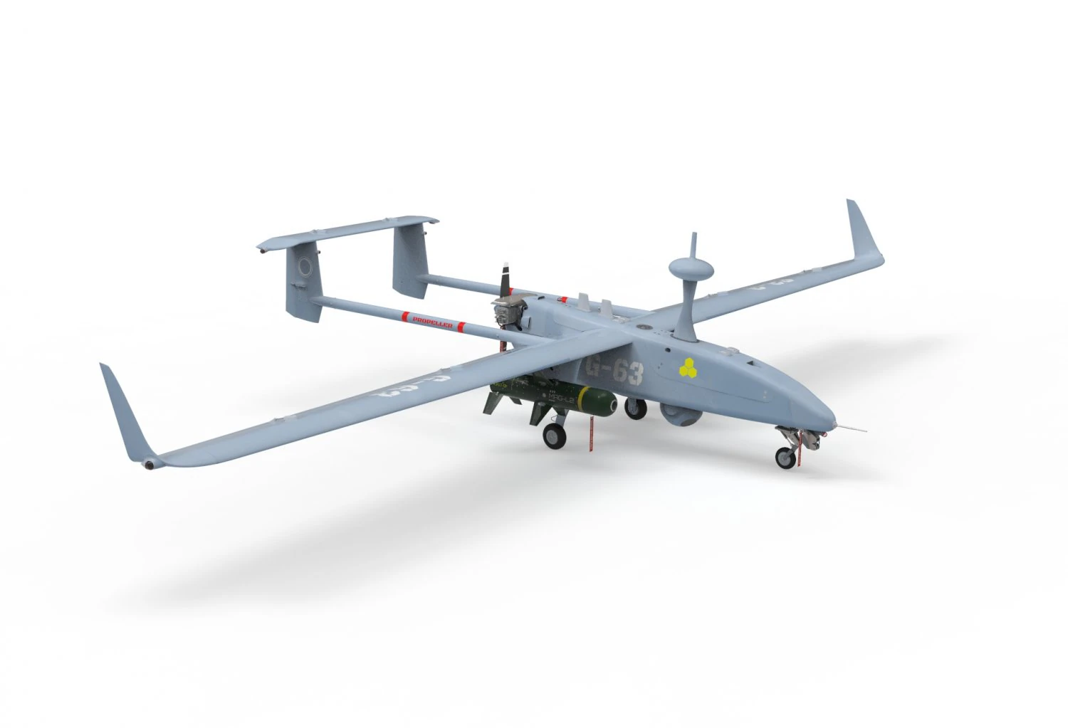 UAV military aircraft drone 3D Model .c4d .max .obj .3ds .fbx .stl .blend 