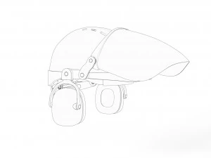 Safety helmet with protective shield 3D Model
