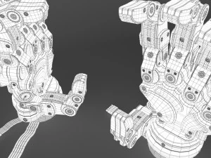 Robot Android Hand 3D Model
