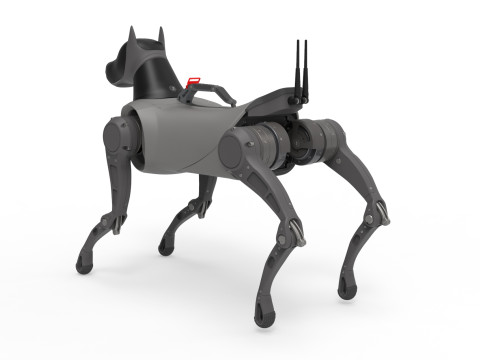 Cyber Robot dog 3D Model