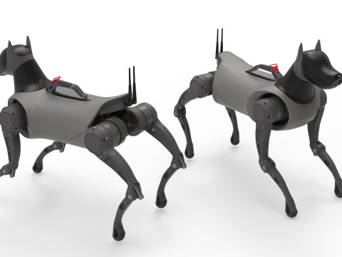 Cyber Robot dog 3D Model