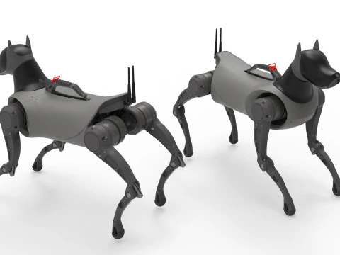 Cyber Robot dog 3D Model