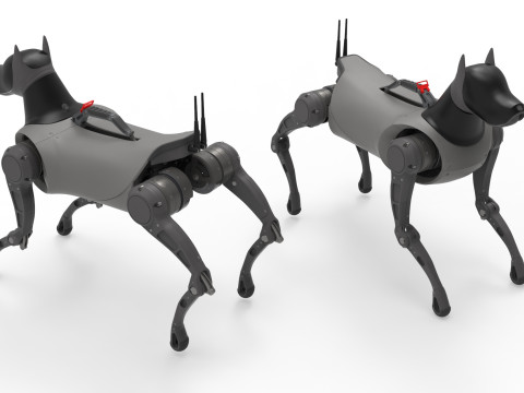 Cyber Robot dog 3D Model