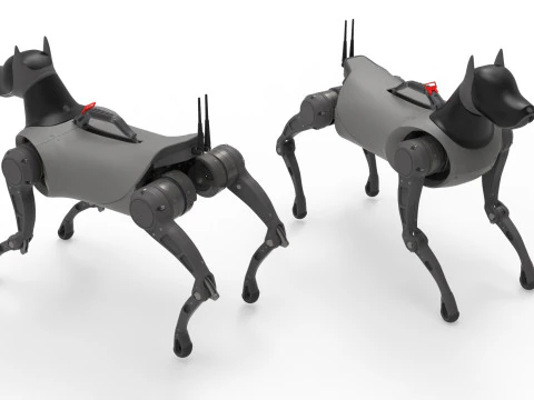 Cyber Robot dog 3D Model