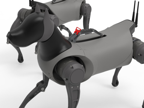 Cyber Robot dog 3D Model