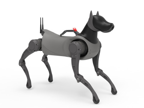Cyber Robot dog 3D Model