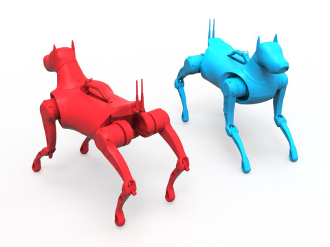 Cyber Robot dog 3D Model