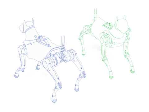 Cyber Robot dog 3D Model