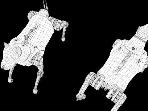 Cyber Robot dog 3D Model