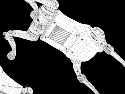 Cyber Robot dog 3D Model