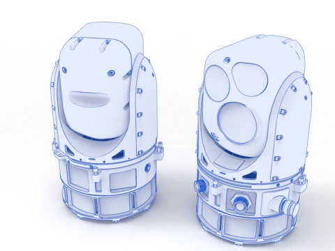 Militaty Thermal Vision Camera 3D Model