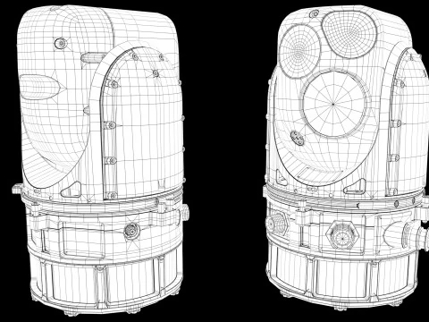 Militaty Thermal Vision Camera 3D Model