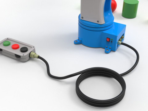 Industrial Robot arm 3D Model