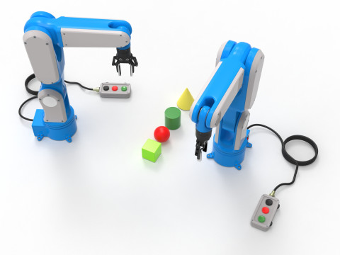 Industrial Robot arm 3D Model