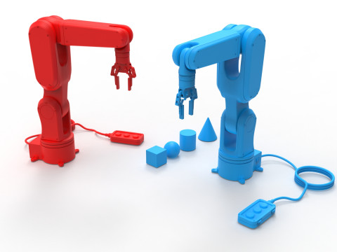Industrial Robot arm 3D Model