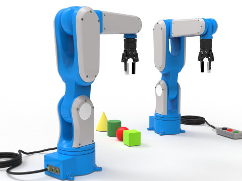 Industrial Robot arm 3D Model