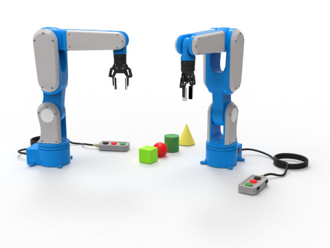 Industrial Robot arm 3D Model