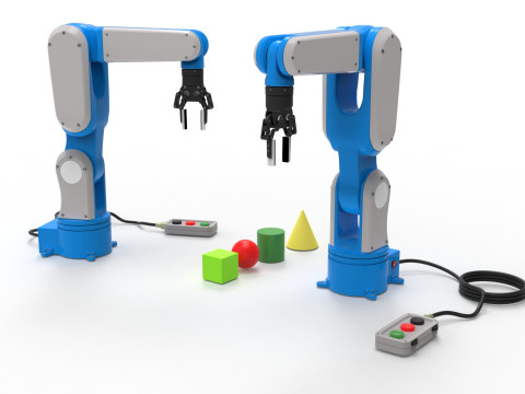 Industrial Robot arm 3D Model