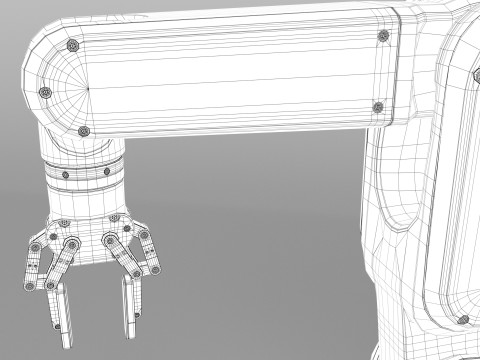 Industrial Robot arm 3D Model