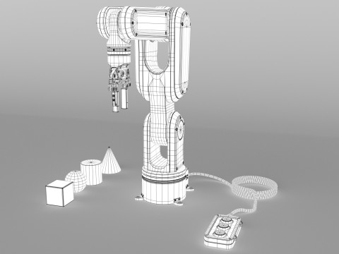 Industrial Robot arm 3D Model