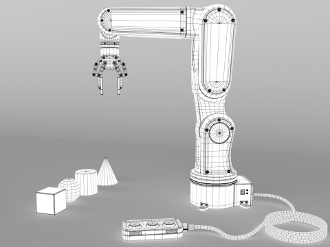 Industrial Robot arm 3D Model