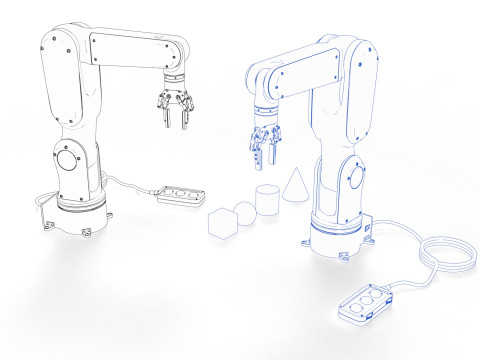 Industrial Robot arm 3D Model