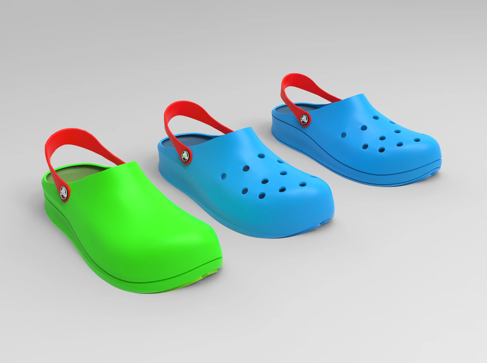 Crocs Shoes 3D Model .c4d .max .obj .3ds .fbx .stl .blend