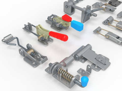 Latches and hinges 3D मॉडल