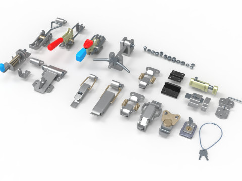 Latches and hinges 3D-Modell