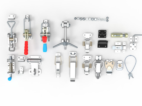 Latches and hinges 3D-Modell