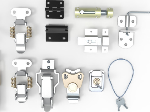 Latches and hinges 3D-Modell