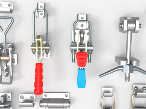 Latches and hinges 3D-Modell