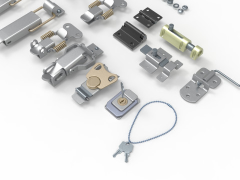 Latches and hinges 3D-Modell