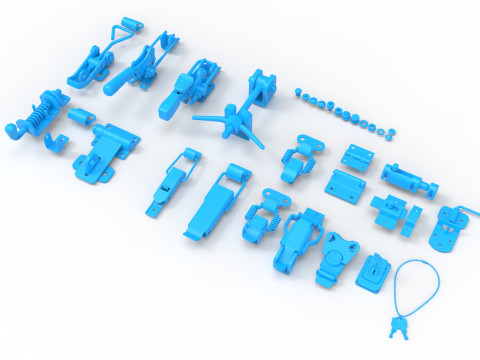 Latches and hinges 3D-Modell