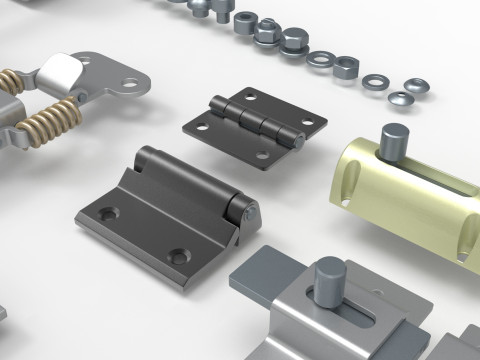Latches and hinges 3D-Modell