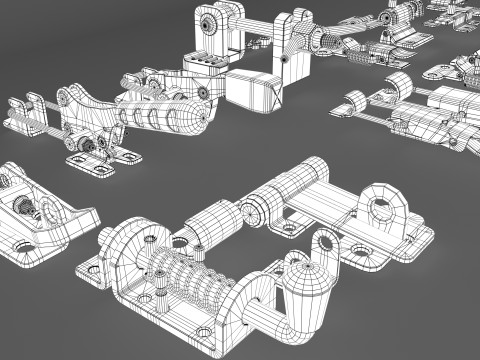 Latches and hinges 3D-Modell