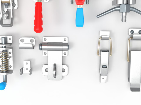 Latches and hinges 3D-Modell