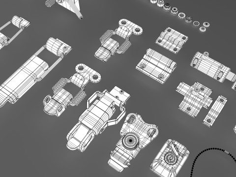 Latches and hinges 3D-Modell