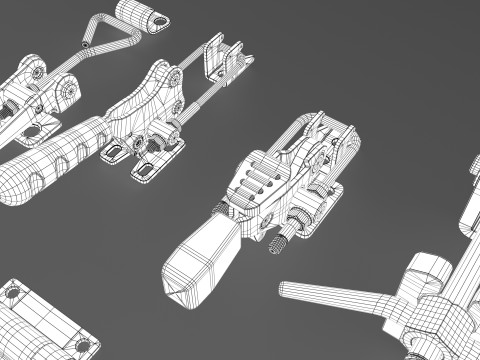 Latches and hinges 3D-Modell