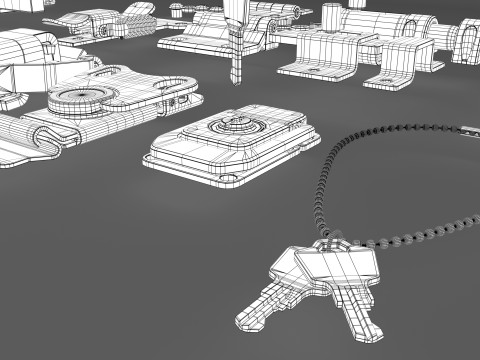 Latches and hinges 3D-Modell