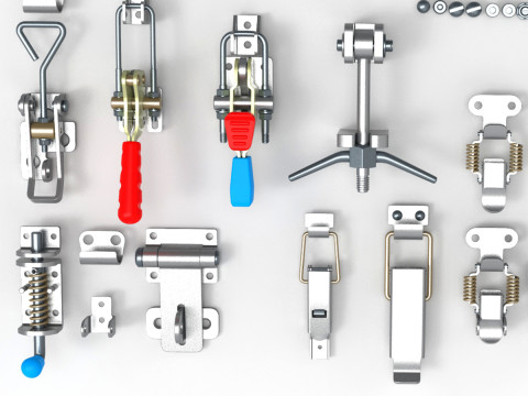 Latches and hinges 3D-Modell