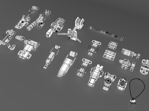 Latches and hinges 3D-Modell