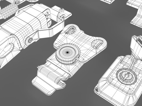 Latches and hinges 3D-Modell
