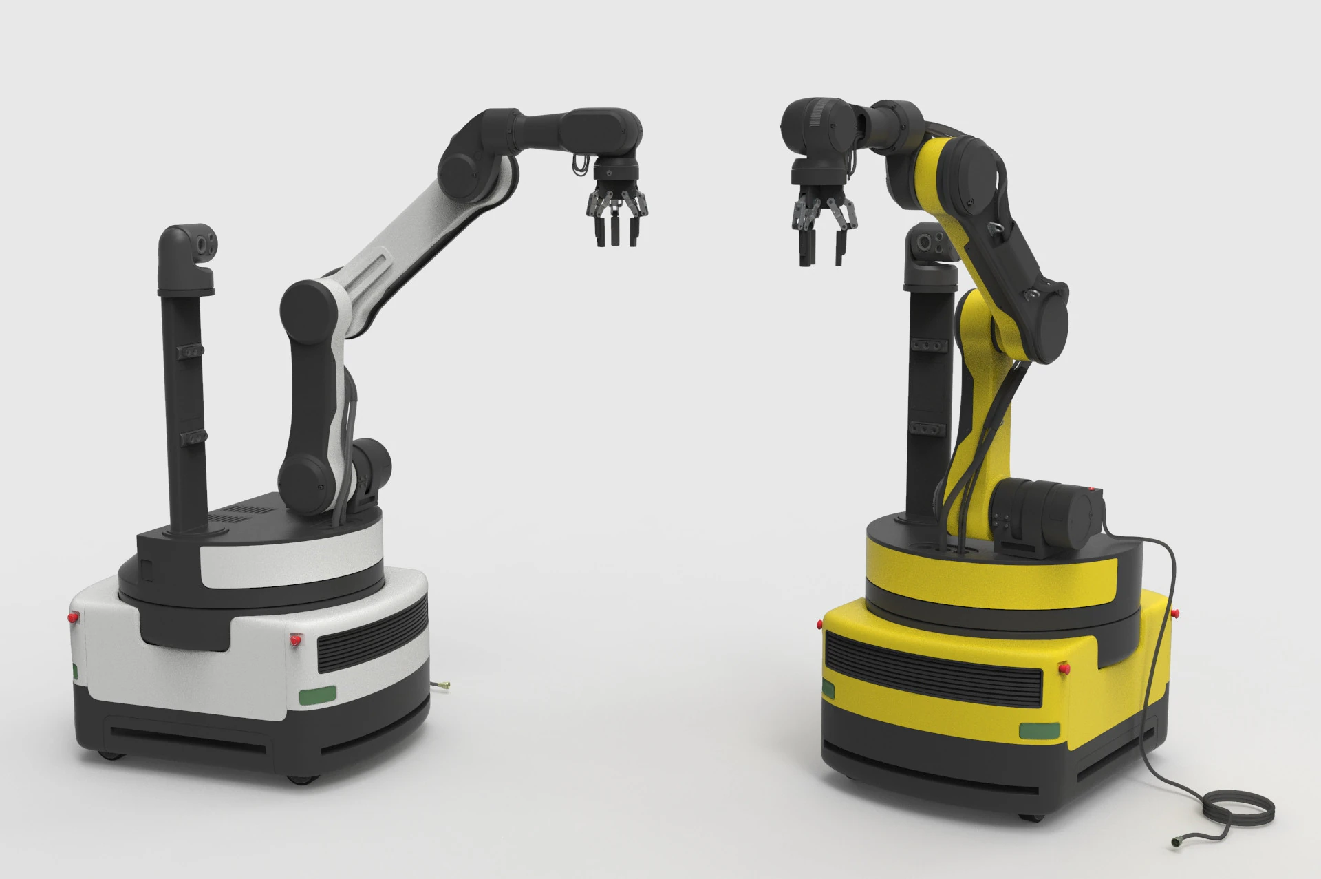 Industrial Robot arm 3D Model .c4d .max .obj .3ds .fbx .stl .blend