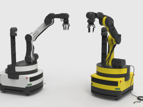 Industrial Robot arm 3D Model