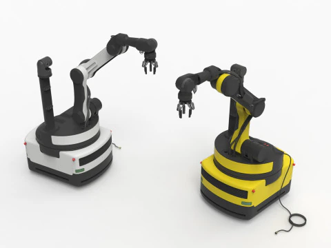Industrial Robot arm 3D Model