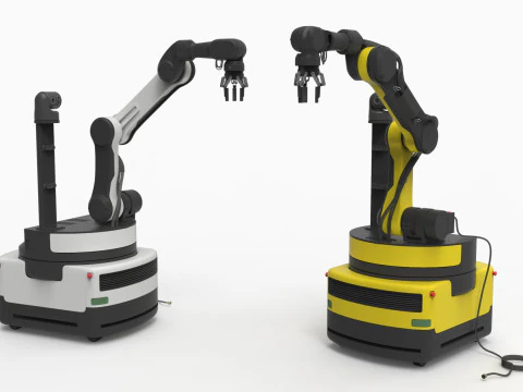 Industrial Robot arm 3D Model