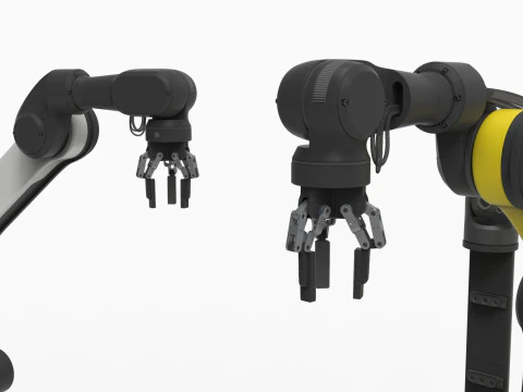 Industrial Robot arm 3D Model