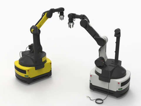 Industrial Robot arm 3D Model